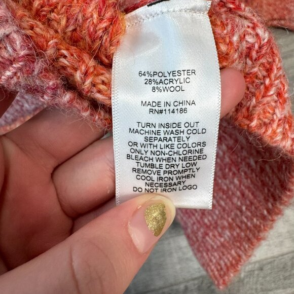 Frye + Co NWT wool blend space dyed  ombre fringe womens sweater size medium I43 - Picture 11 of 11